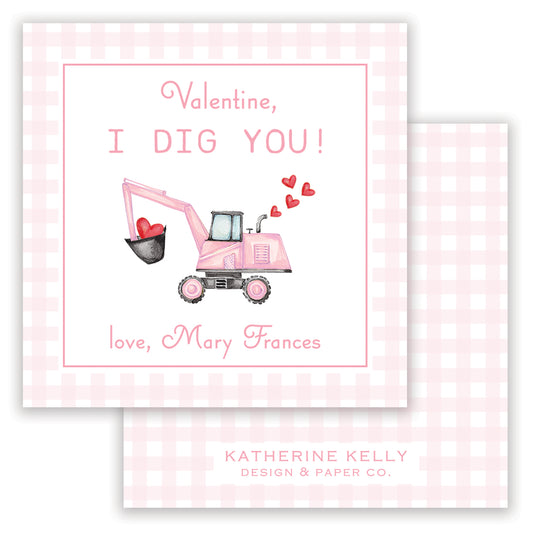 i dig you pink valentine printable