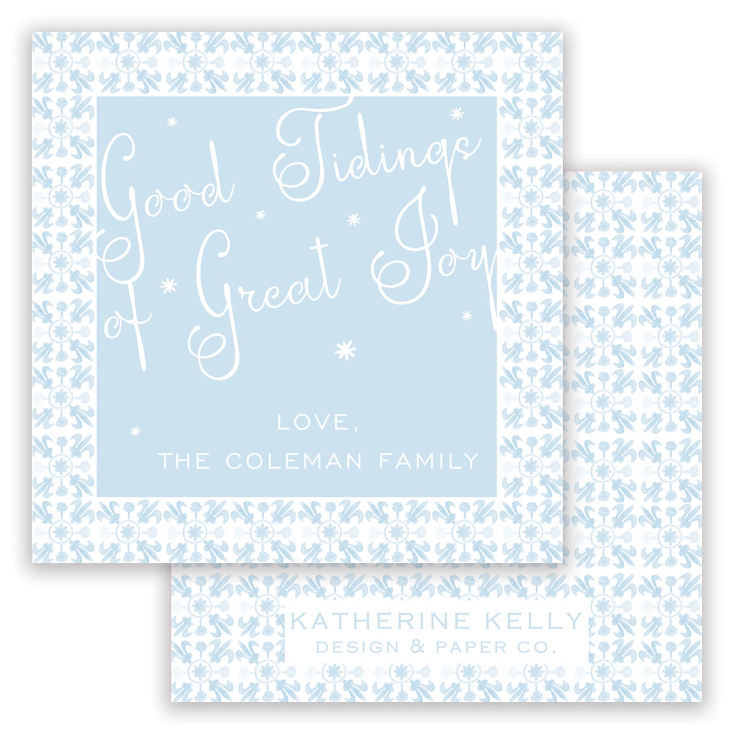 tuscan tile blue enclosure card