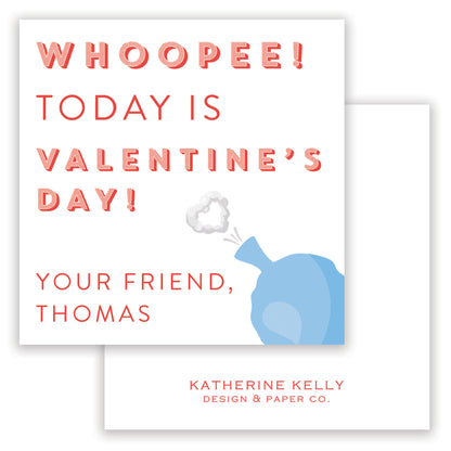 blue whoopee! valentine printable