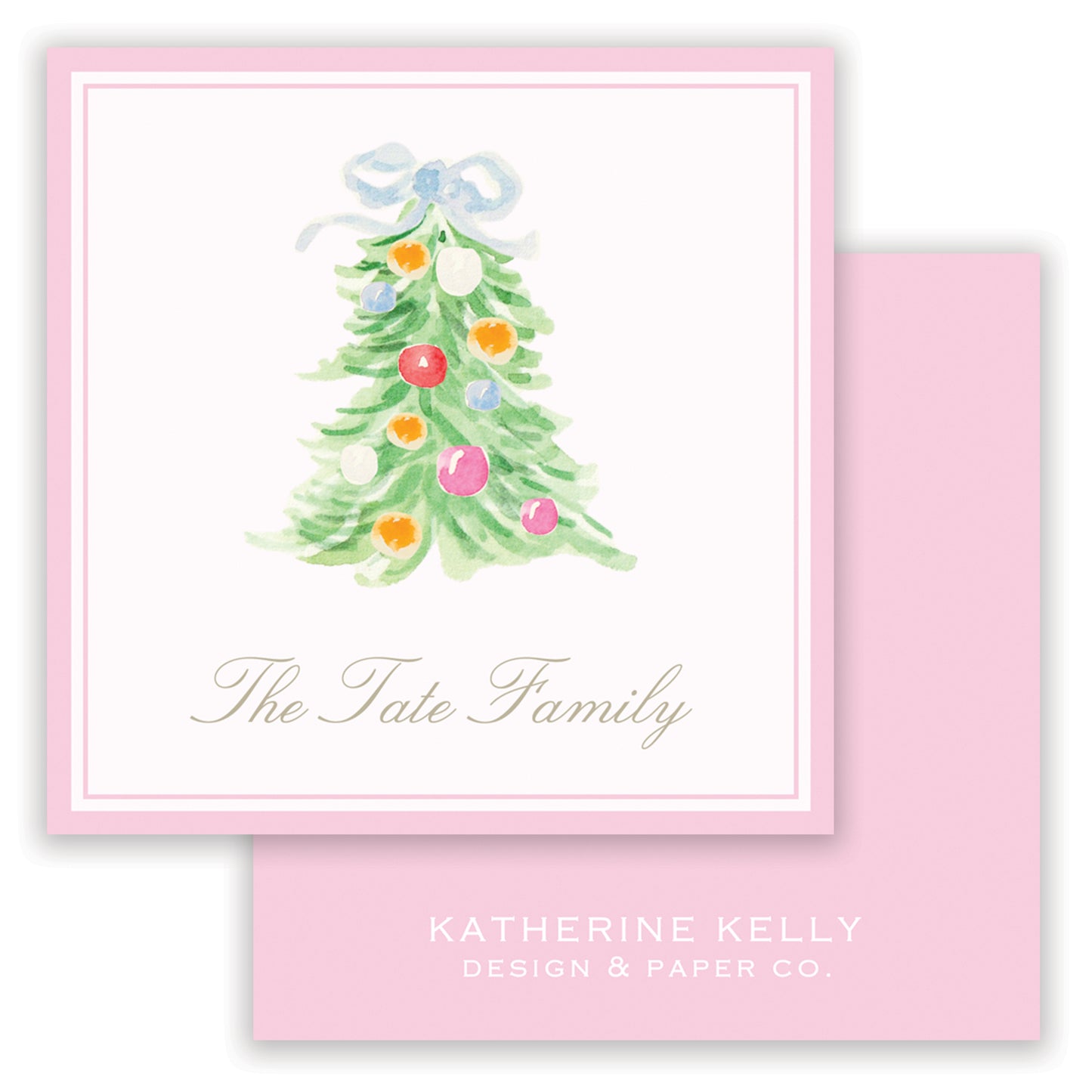 oh, christmas tree pink enclosure card