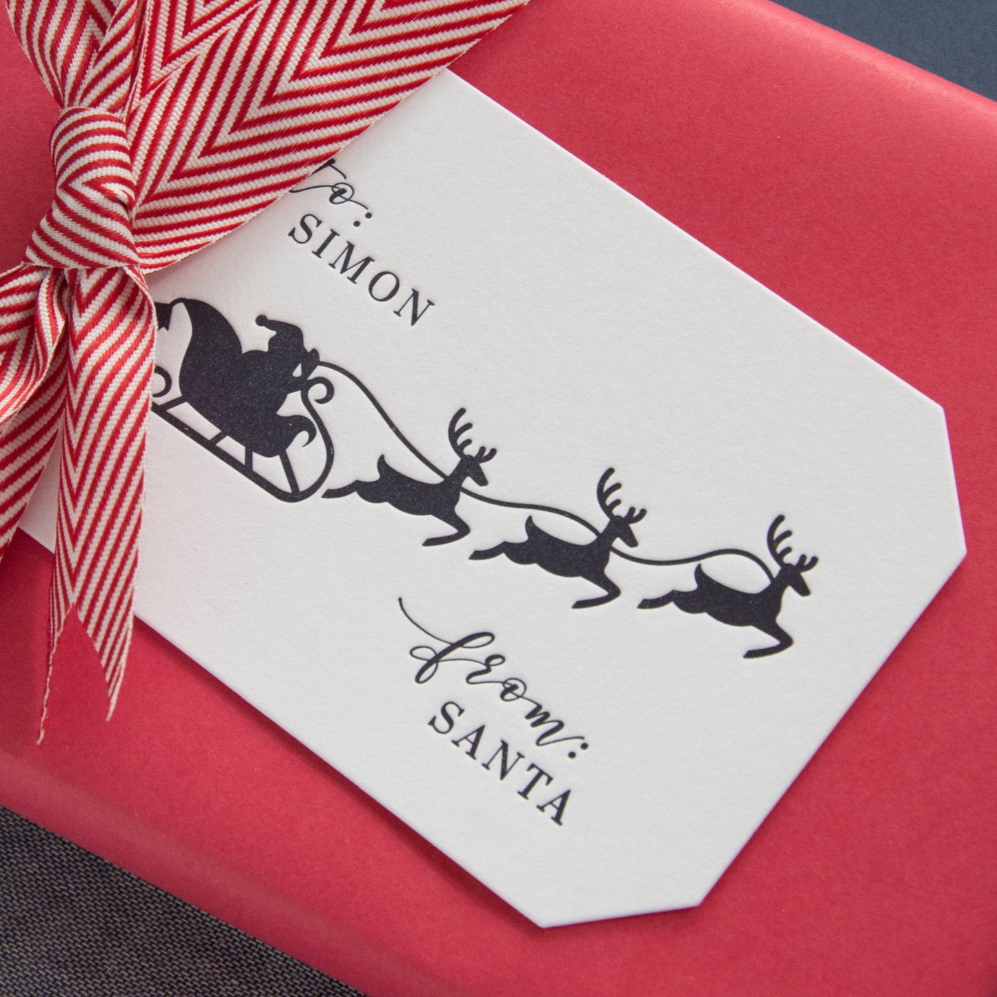 santa and his sleigh specialty tag - T201