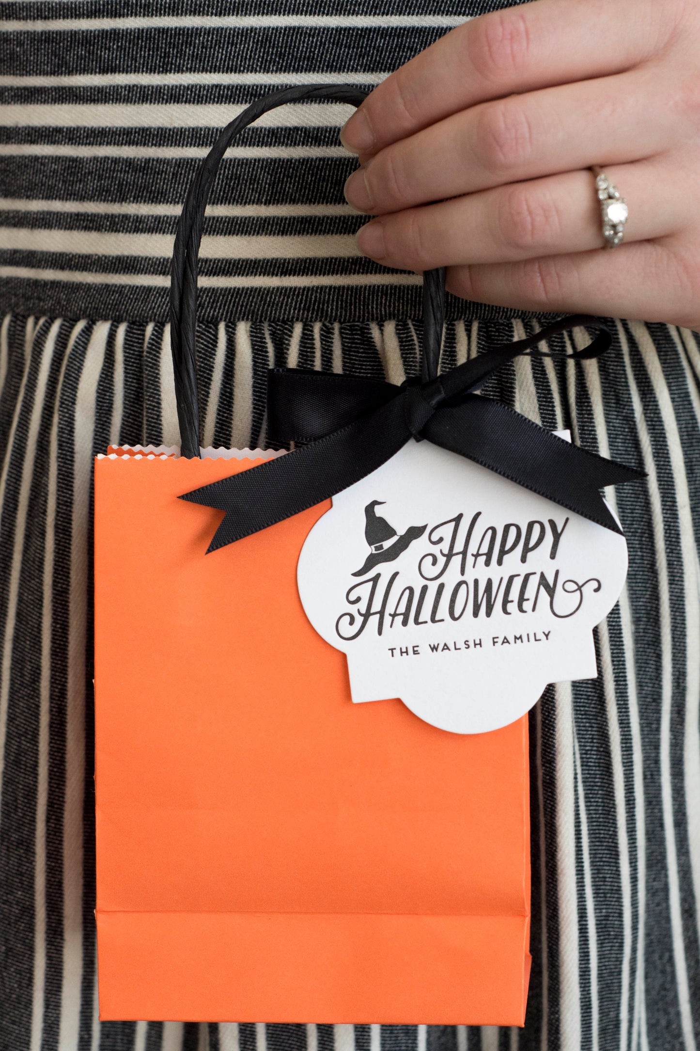 halloween witch's hat specialty tag - T302