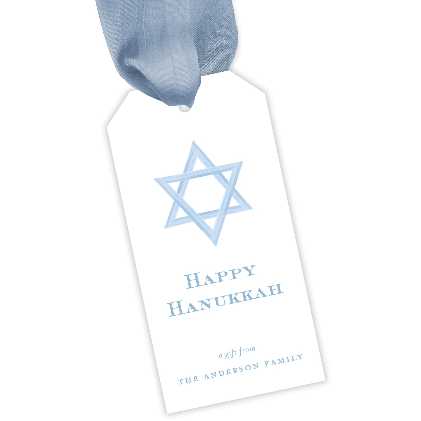 star of david personalized gift tag