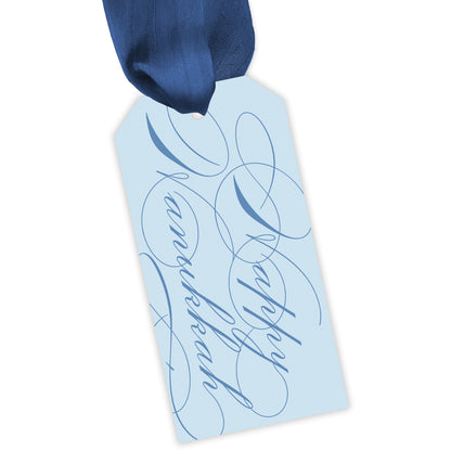 cerulean landscape tuscan tile personalized gift tag