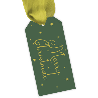 forest christmas drip personalized gift tag