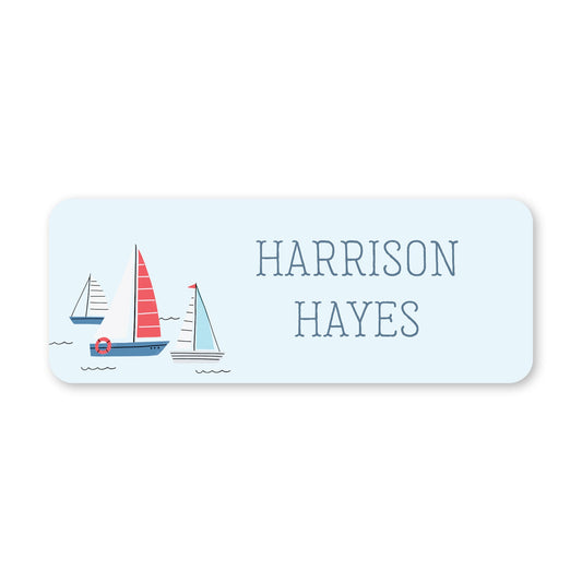 sail boat vinyl school labels