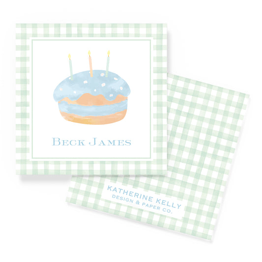 blue birthday cake I enclosure card