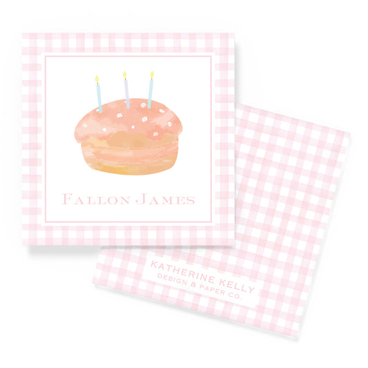 pink birthday cake I enclosure card