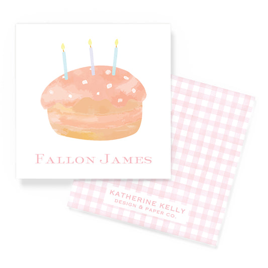 pink birthday cake II enclosure card