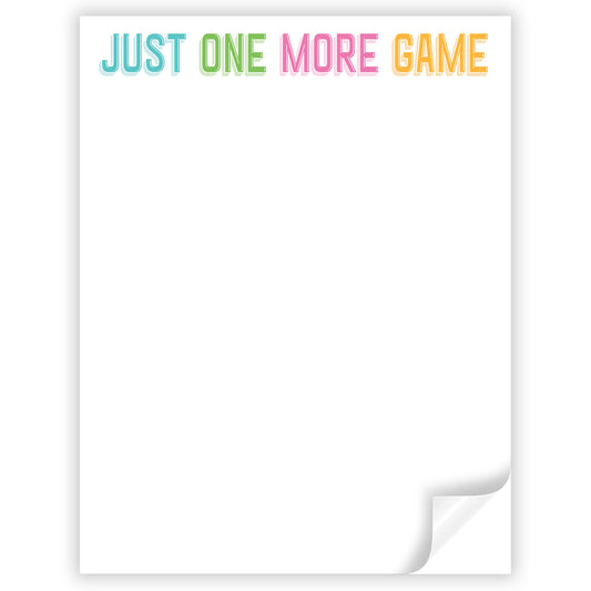 just one more game notepad