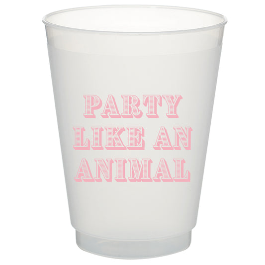 pink party animal shatterproof cups