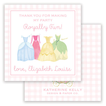 princess dresses party favor card