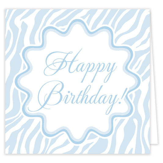 blue zebra folded enclosure card set with envelopes