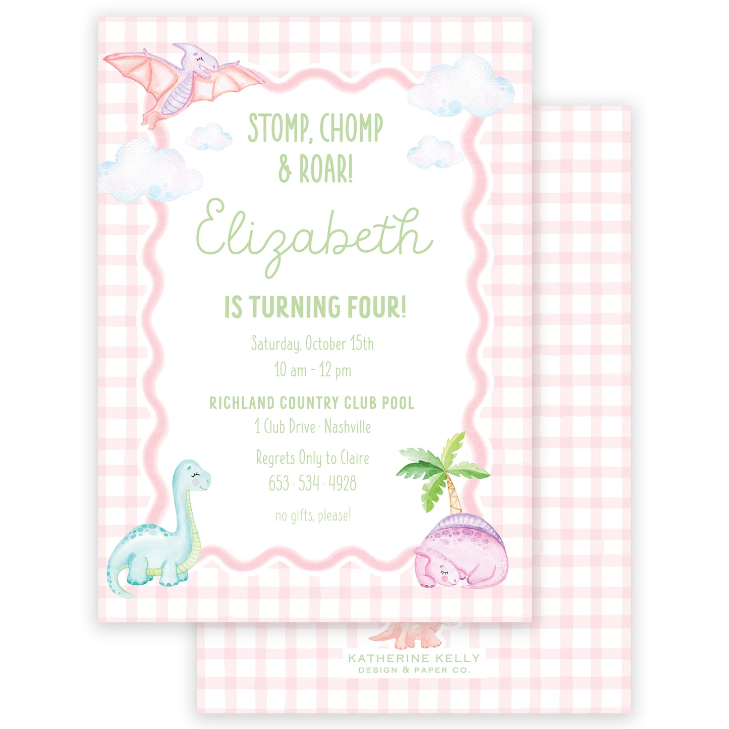 dinosaur birthday invitation