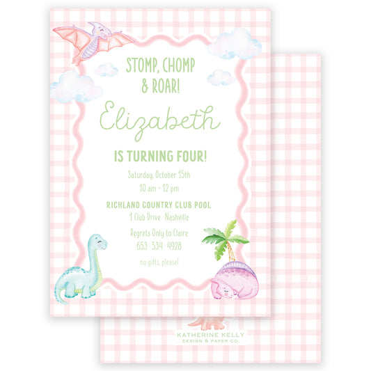 dinosaur birthday invitation