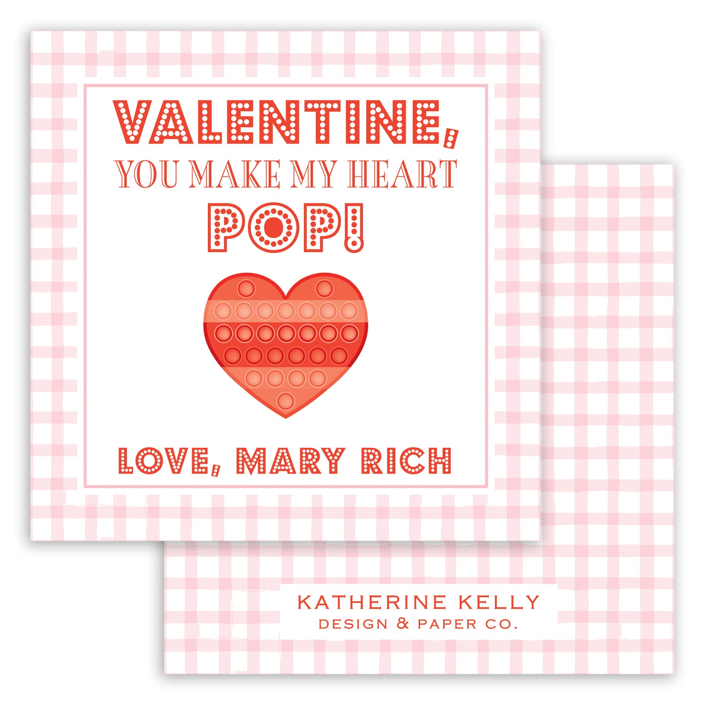 red pop-it valentine