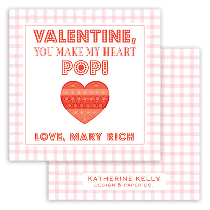 red pop-it valentine