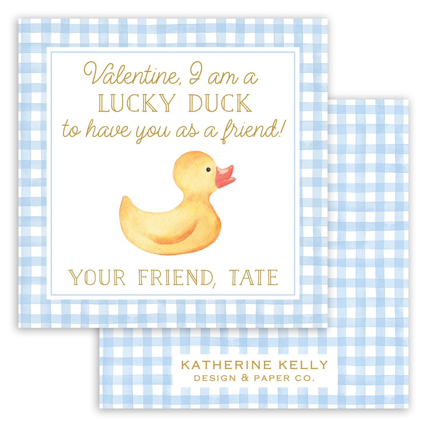 blue rubber ducky valentine