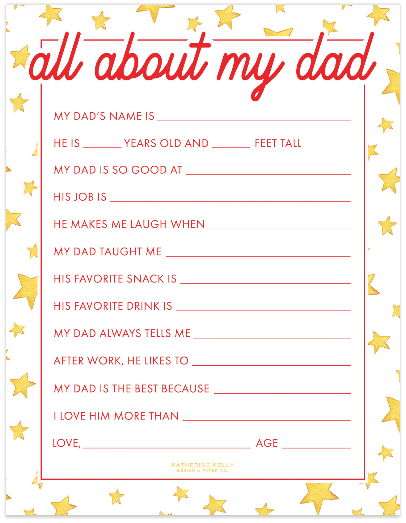 father's day printable II