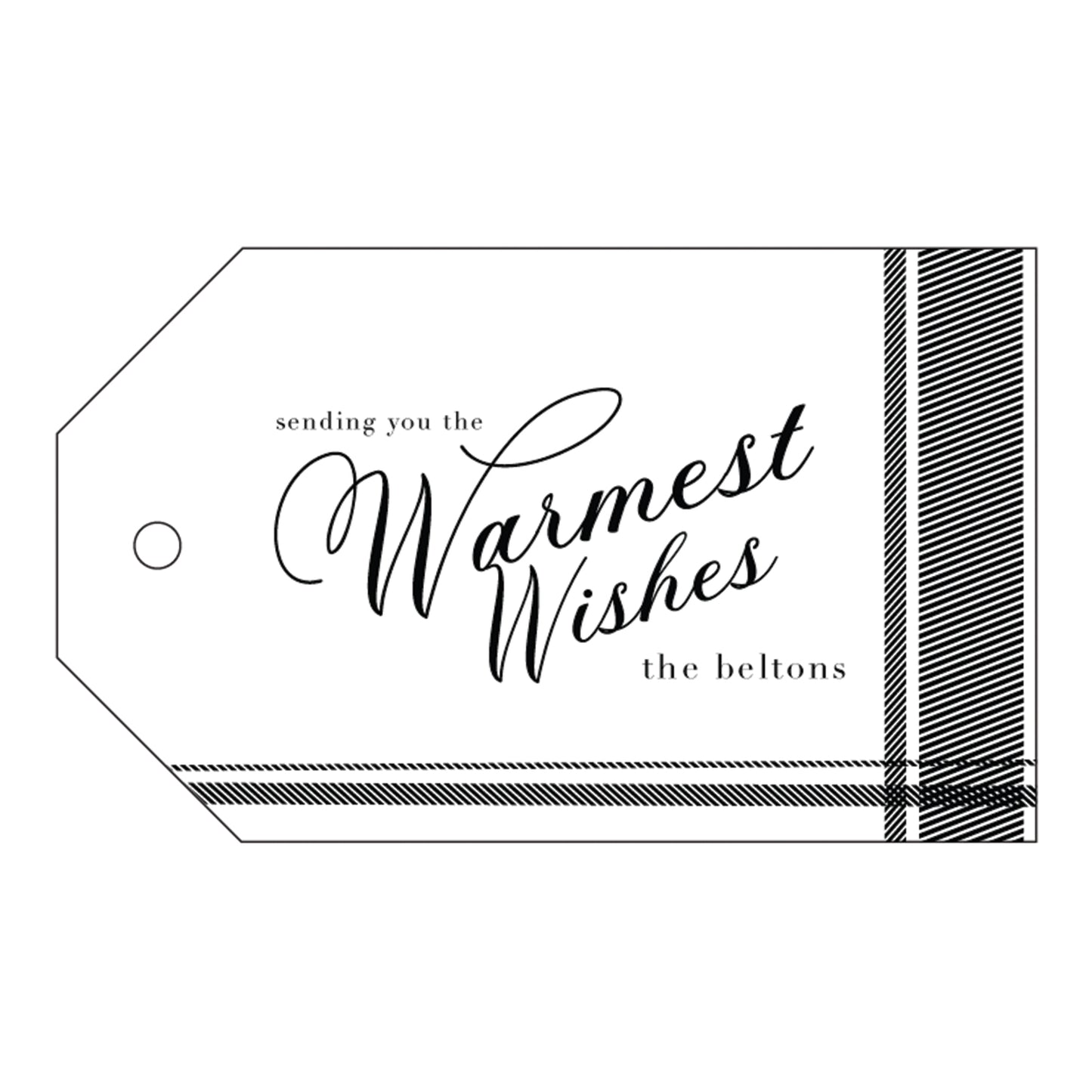 warmest wishes specialty tag - T513