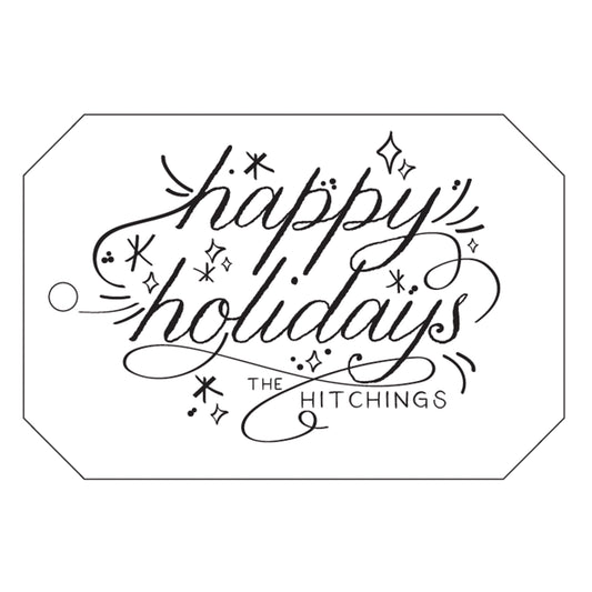 happy holidays specialty tag - T521