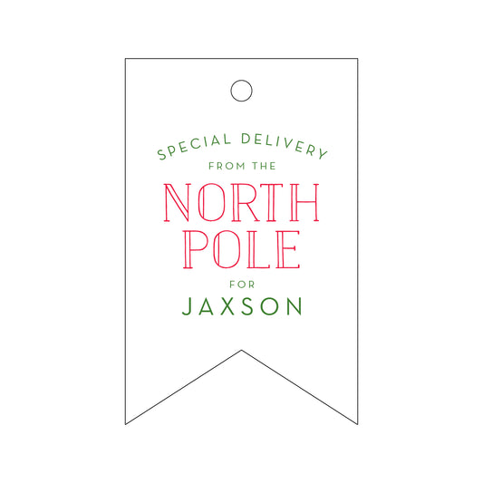 north pole santa delivery specialty tag - T193