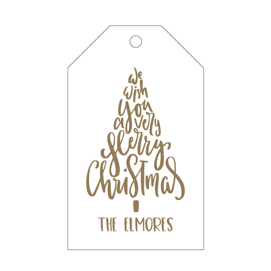 merry christmas tree specialty tag - T290