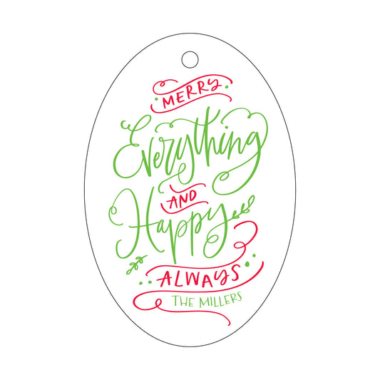 merry everything & happy always specialty tag - T409
