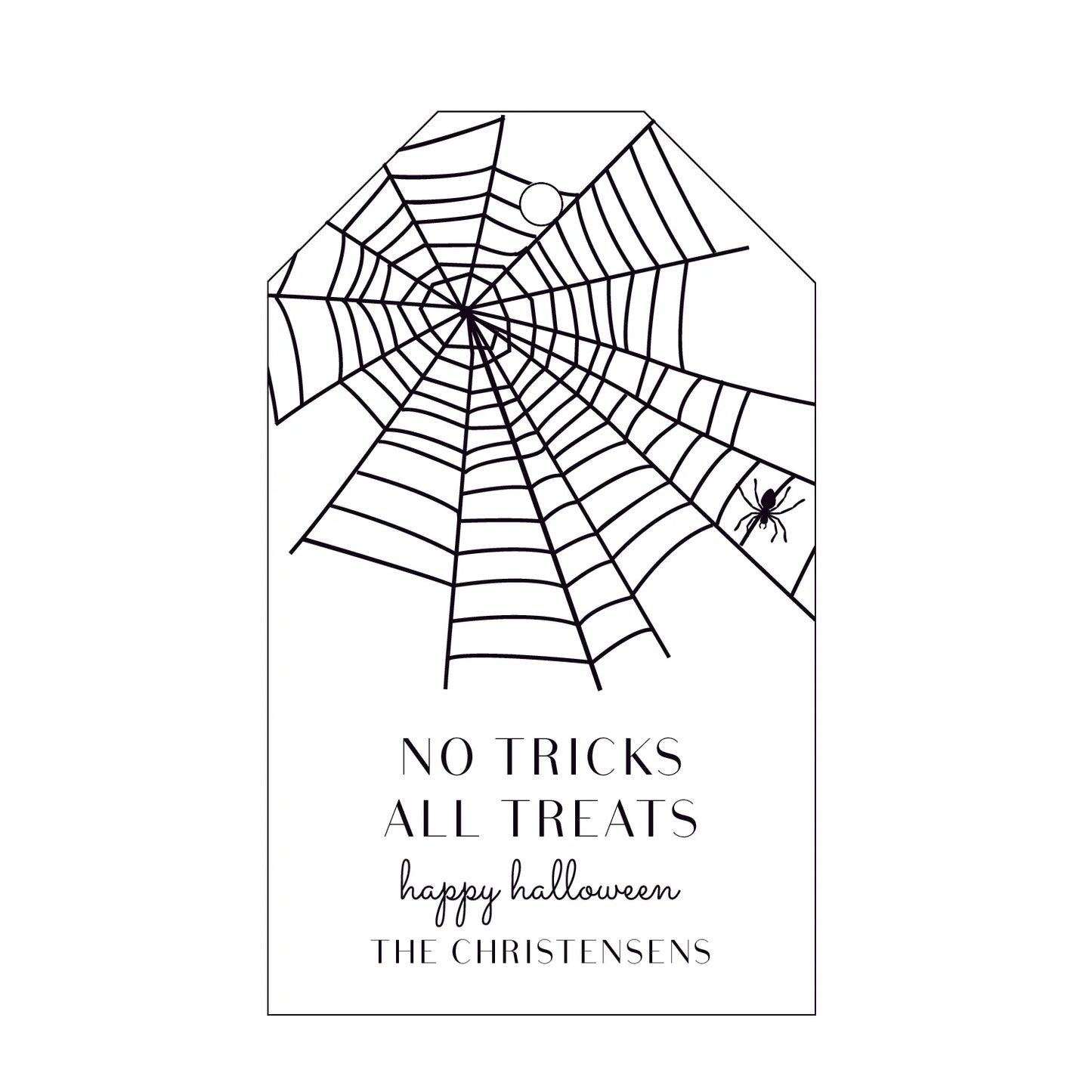 halloween spider web specialty tag - T493