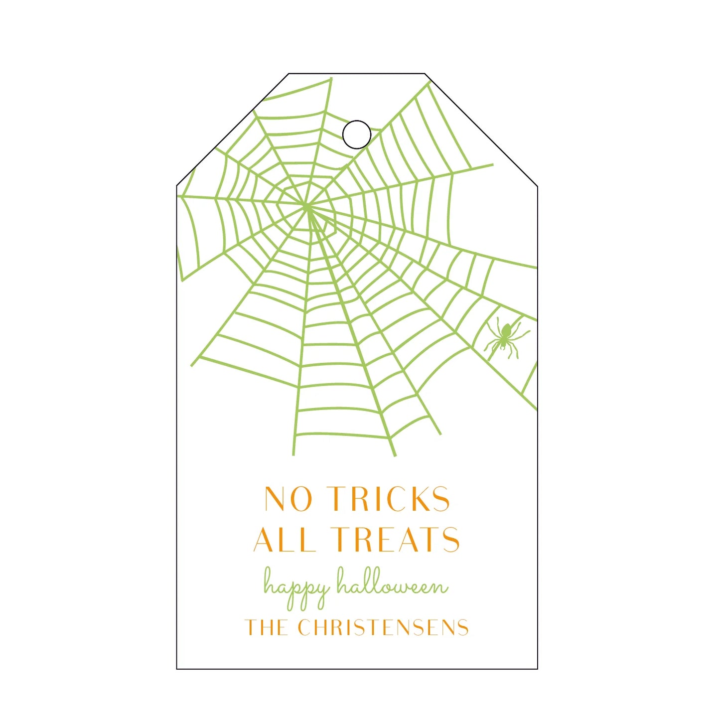 halloween spider web specialty tag - T493