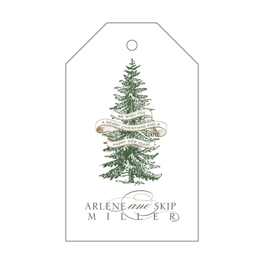 oh christmas tree specialty tag - T59