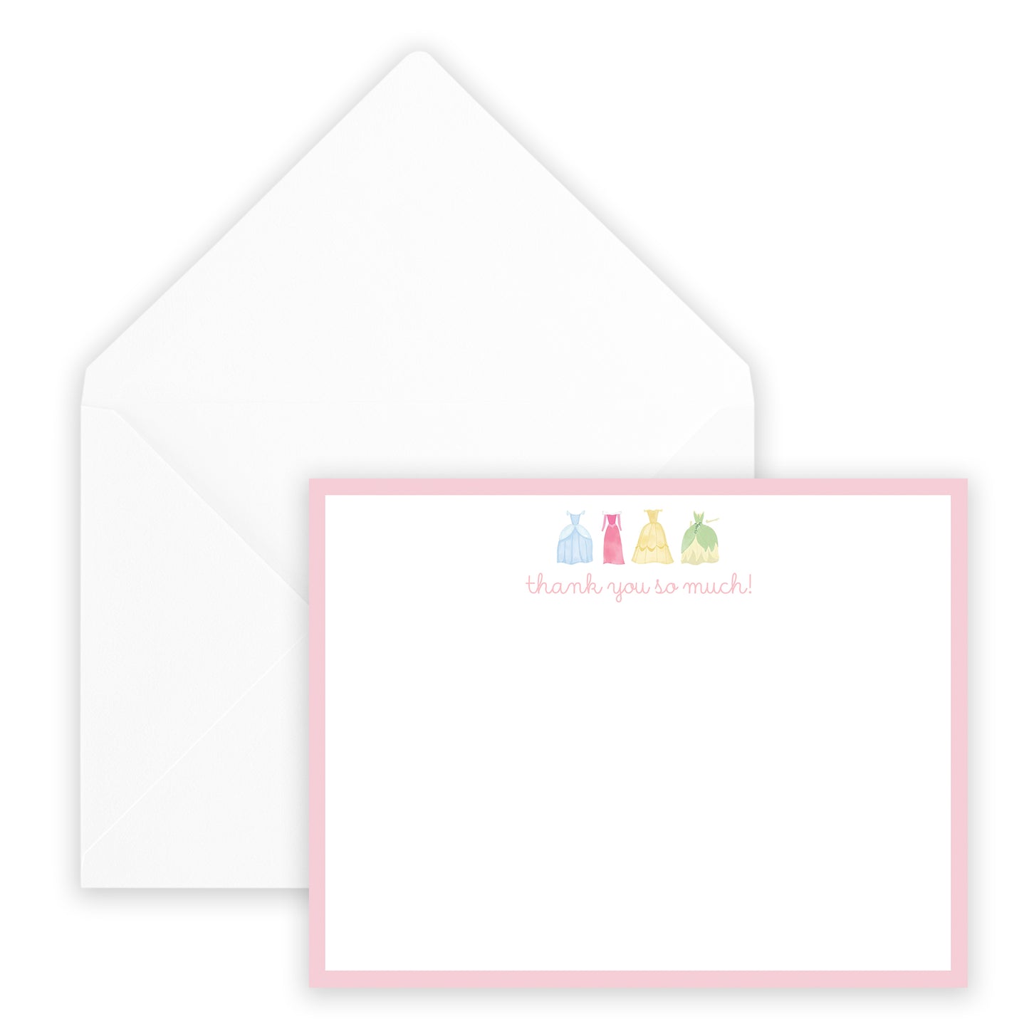 princess dresses thank you note