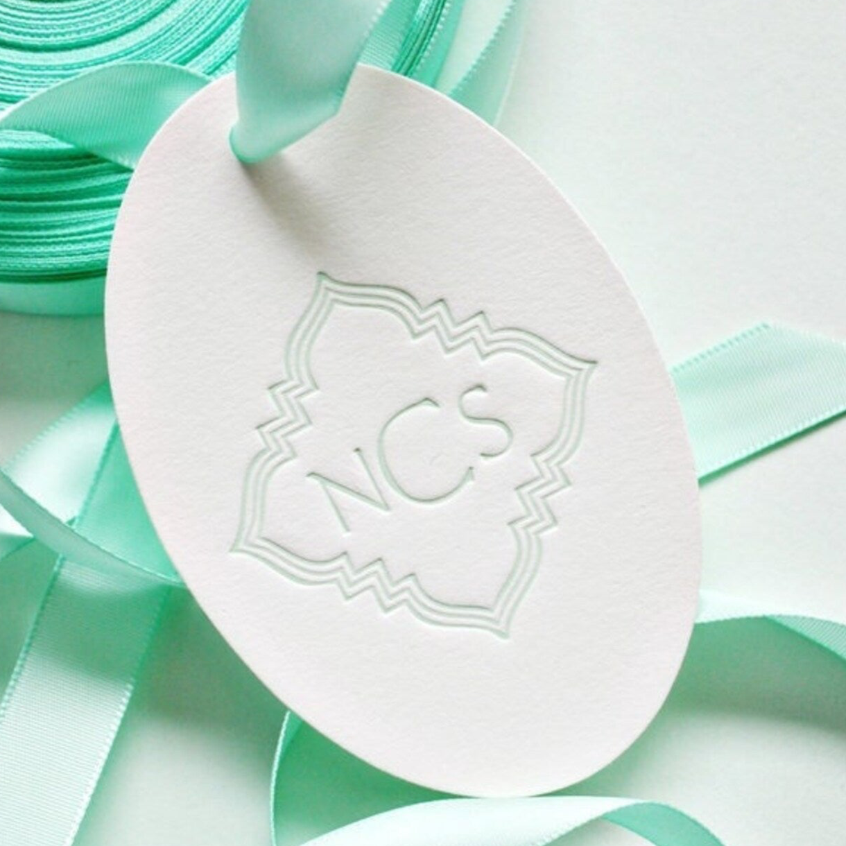 monogram charm specialty tag - T108