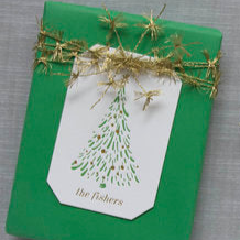 christmas tree specialty tag - T277