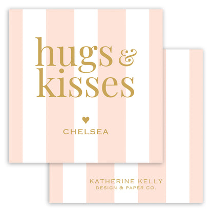 gold hugs & kisses valentine printable