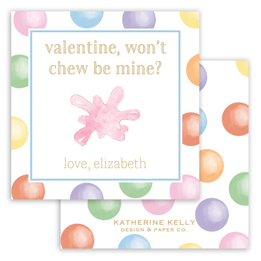 bubble gum valentine printable