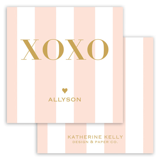 gold xoxo valentine printable