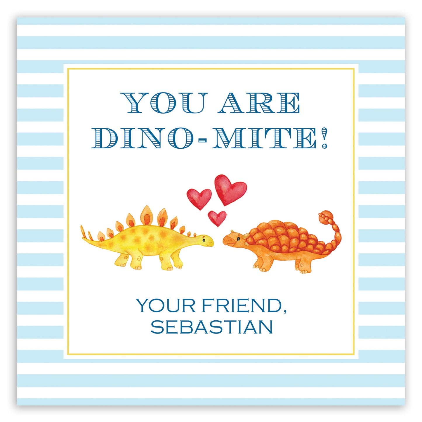 blue dino valentine