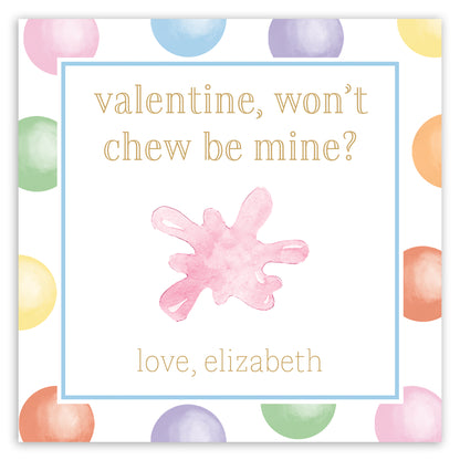 bubble gum valentine printable