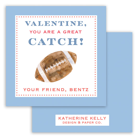 blue football valentine