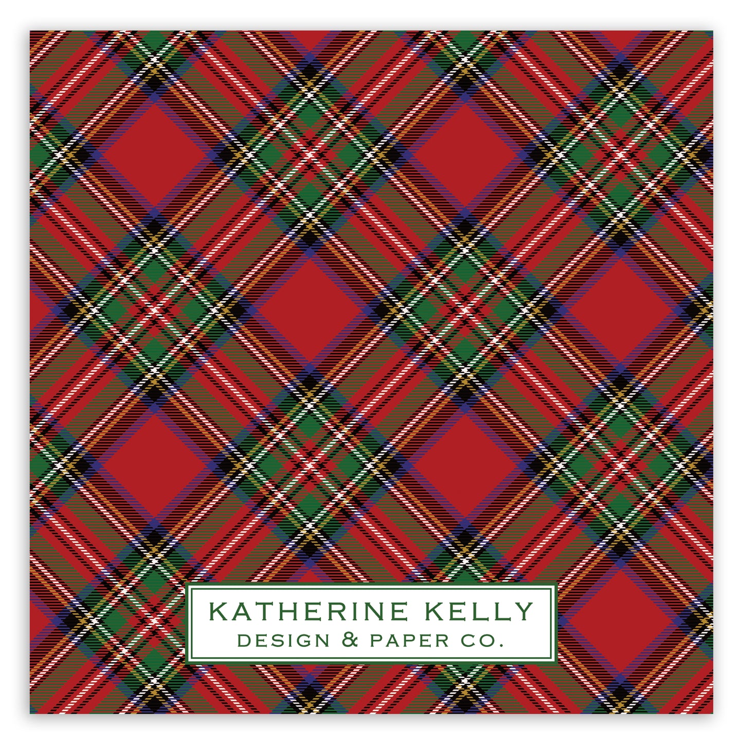 christmas tartan enclosure card