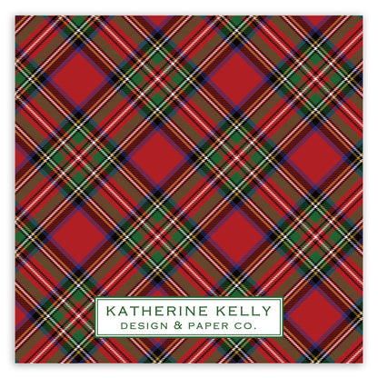 christmas tartan enclosure card