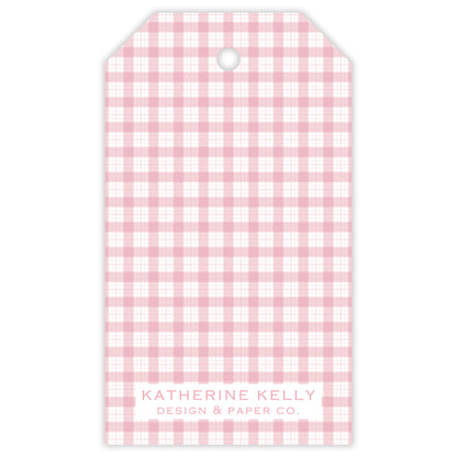 pink farm animal party favor tag