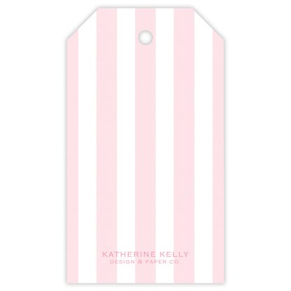 cabana stripe party favor tag