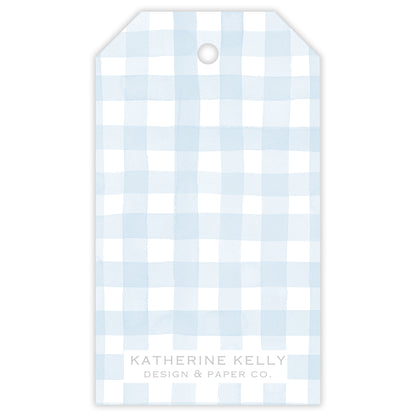 peter rabbit blue trellis party favor tag