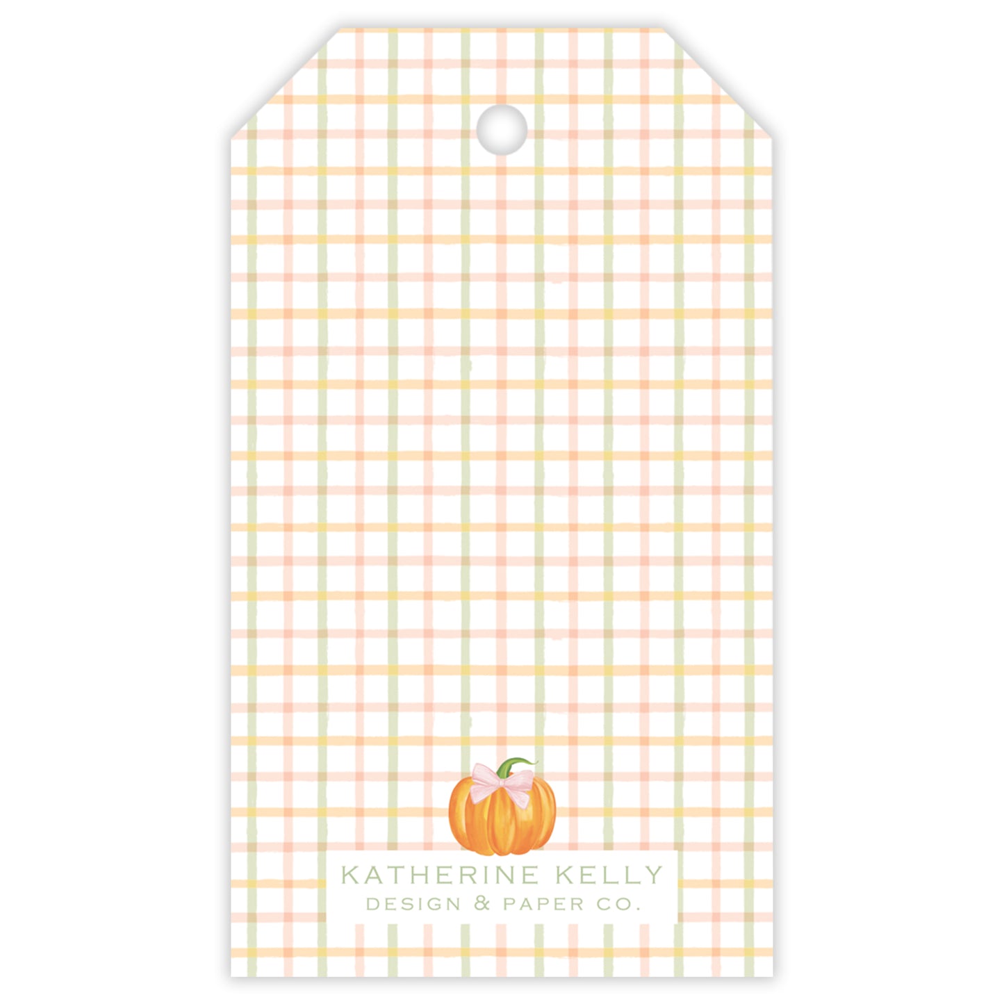 pink fall pumpkin party favor tag