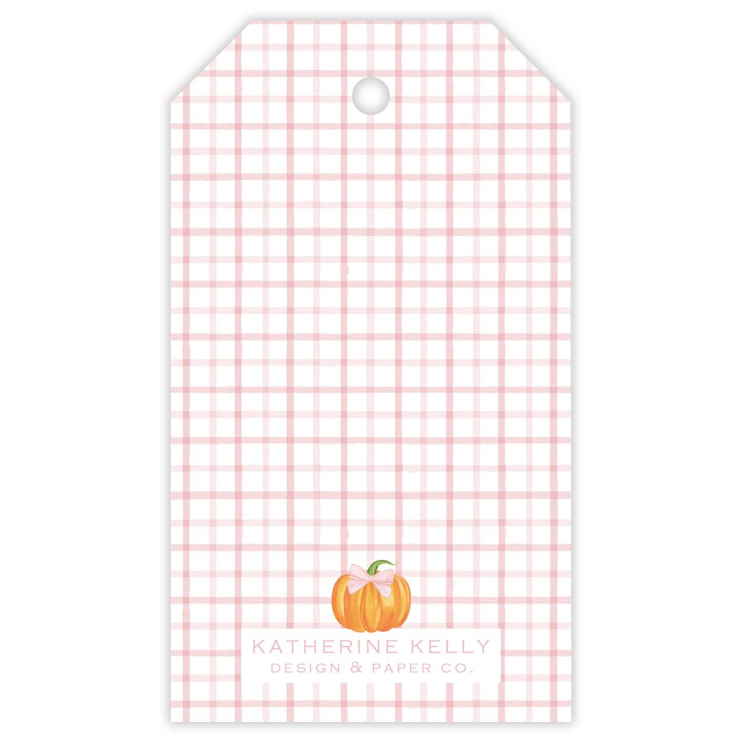 all pink fall pumpkin party favor tag