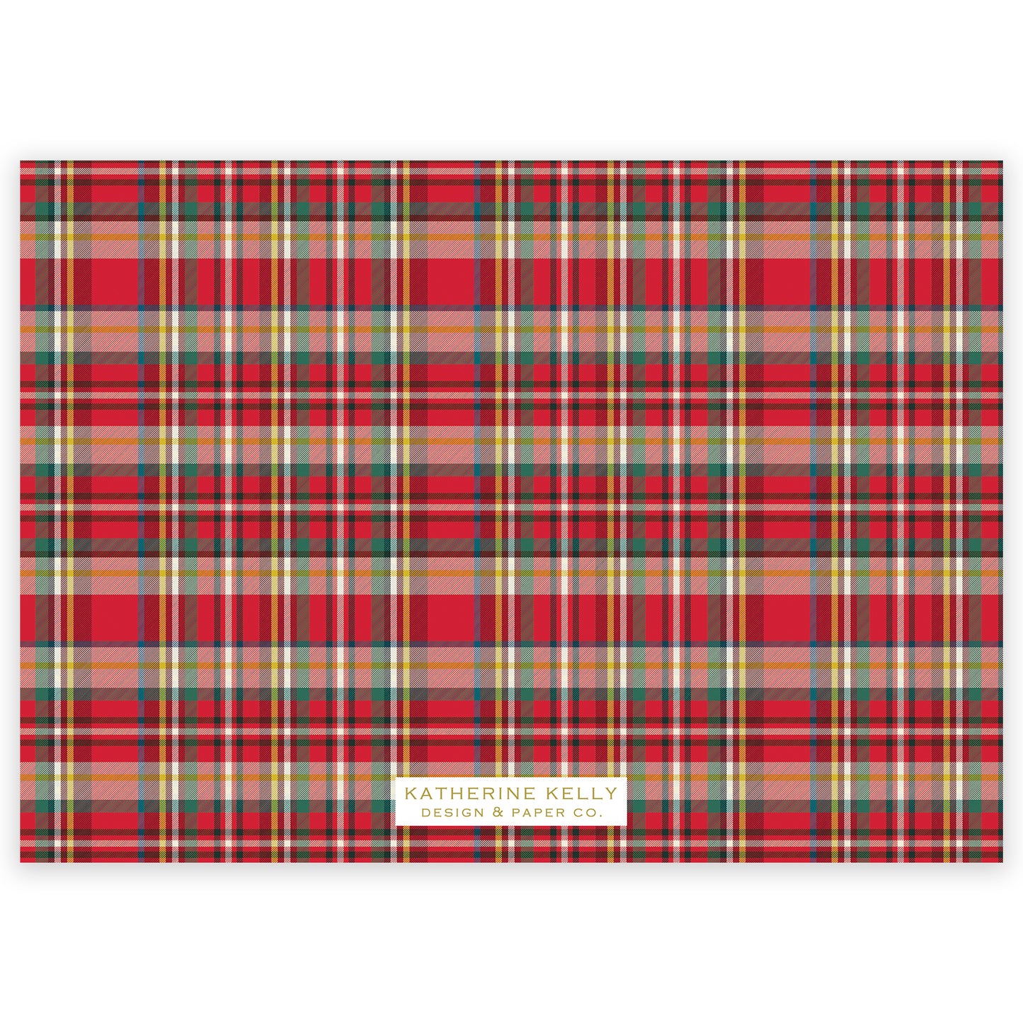 nutcracker plaid border landscape christmas card