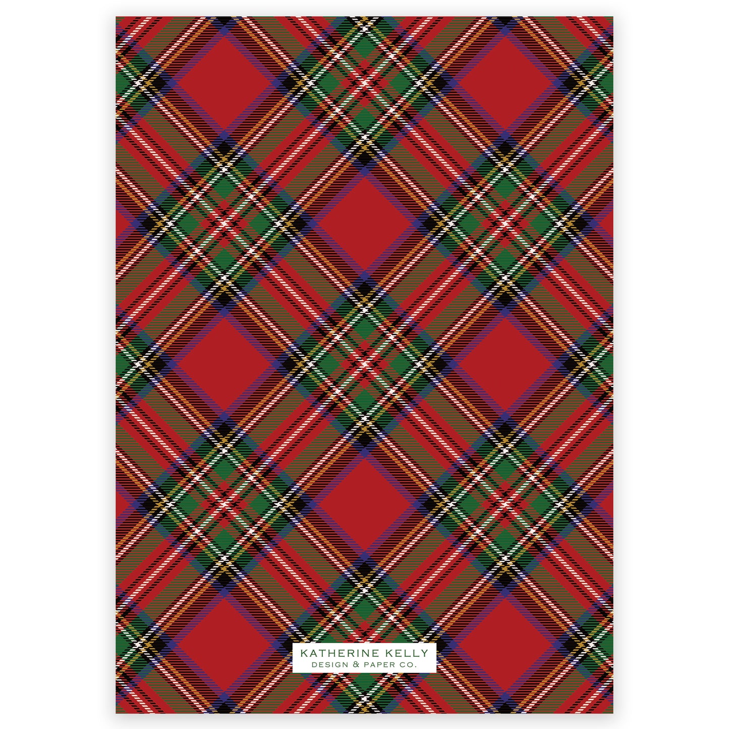 christmas tartan portrait holiday card