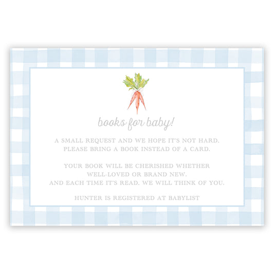 peter rabbit blue books for baby enclosure card